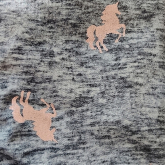 Penelope Mack Hooded Gray Jacket with Rose Gold Unicorns Size 6 - Picture 6 of 9